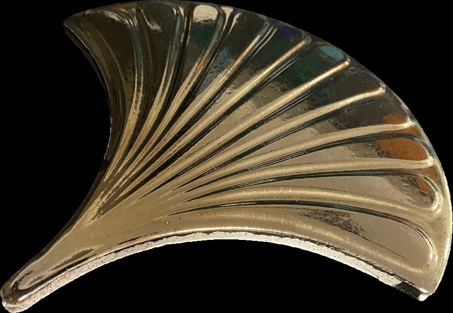 Armada Çini 17x17 cm Bronz İstiridye Balık Pulu Seramik(Kopya)