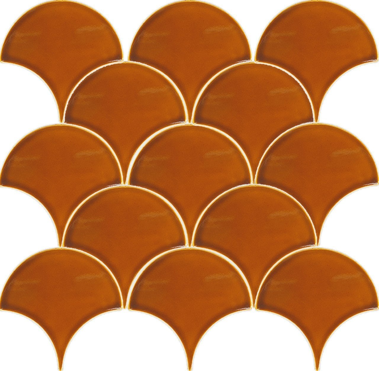 Armada Çini 17x17 cm Karamel Balık Pulu Seramik