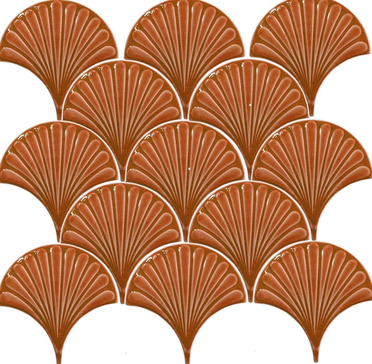 Armada Çini 17x17 cm Karamel İstiridye Balık Pulu Seramik