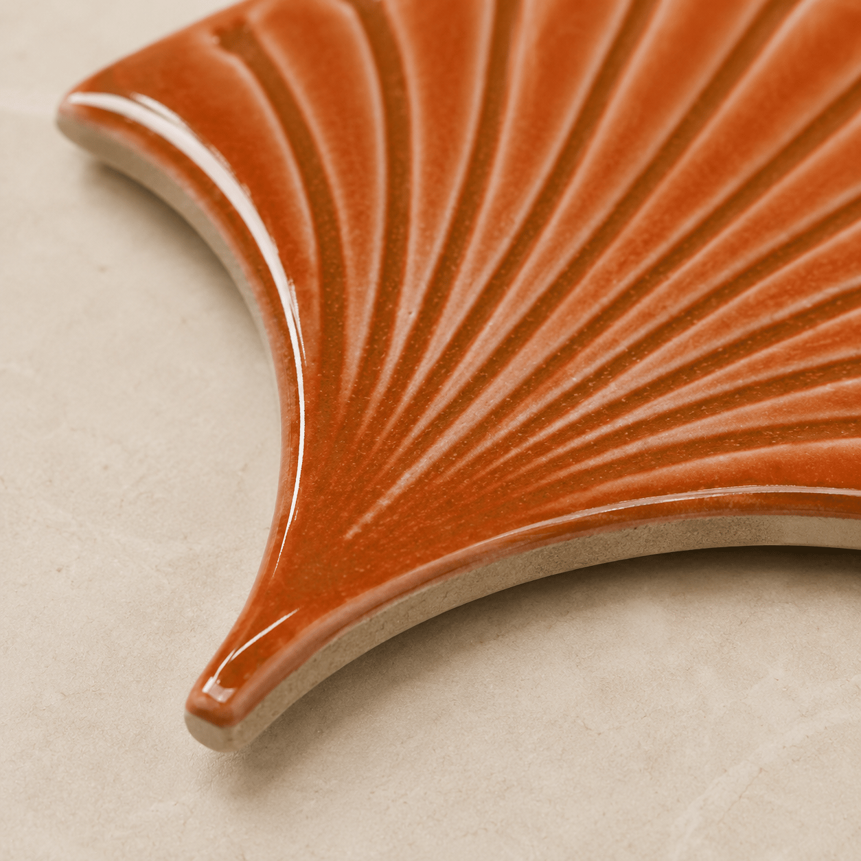 Armada Çini 17x17 cm Karamel İstiridye Balık Pulu Seramik