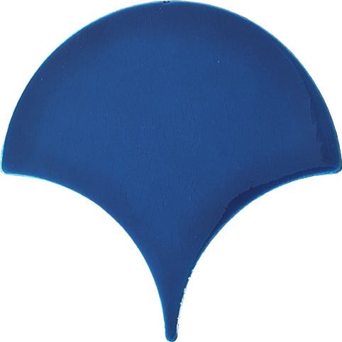 Armada Çini 17x17 cm Koyu Petrol Mavisi Balık Pulu Seramik 