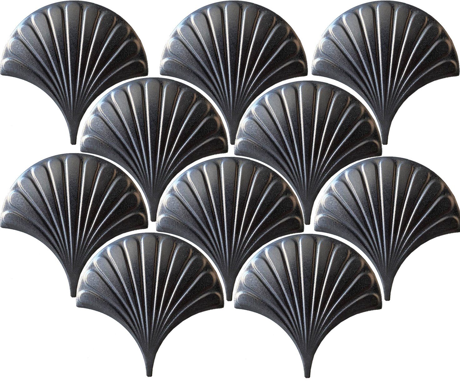 Armada Çini 17x17 cm Metalik İstiridye Balık Pulu Seramik 