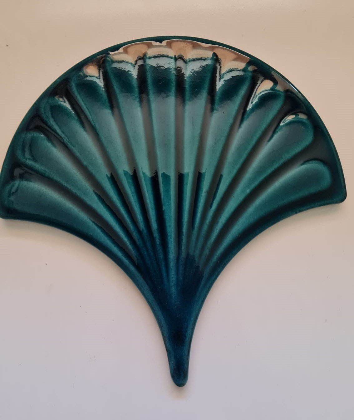 Armada Çini 17x17 cm Petrol Mavisi İstiridye Balık Pulu Seramik 