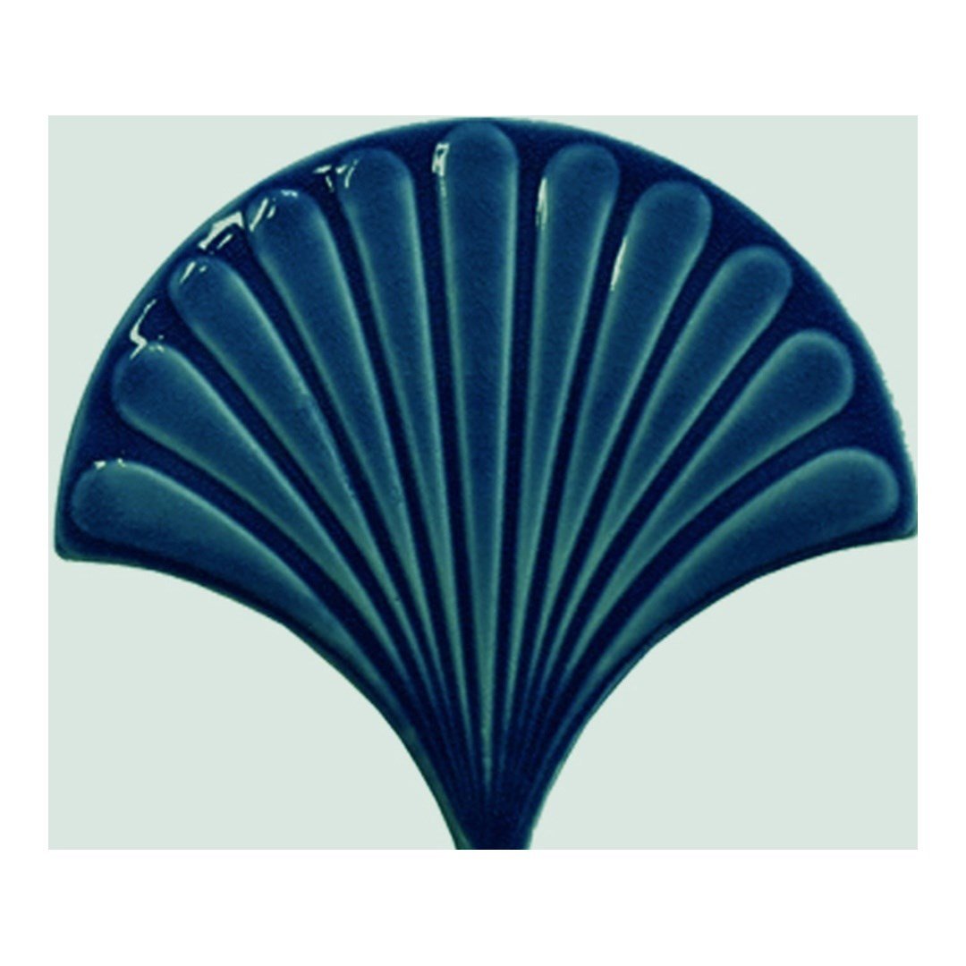 Armada Çini 17x17 cm Petrol Mavisi İstiridye Balık Pulu Seramik 