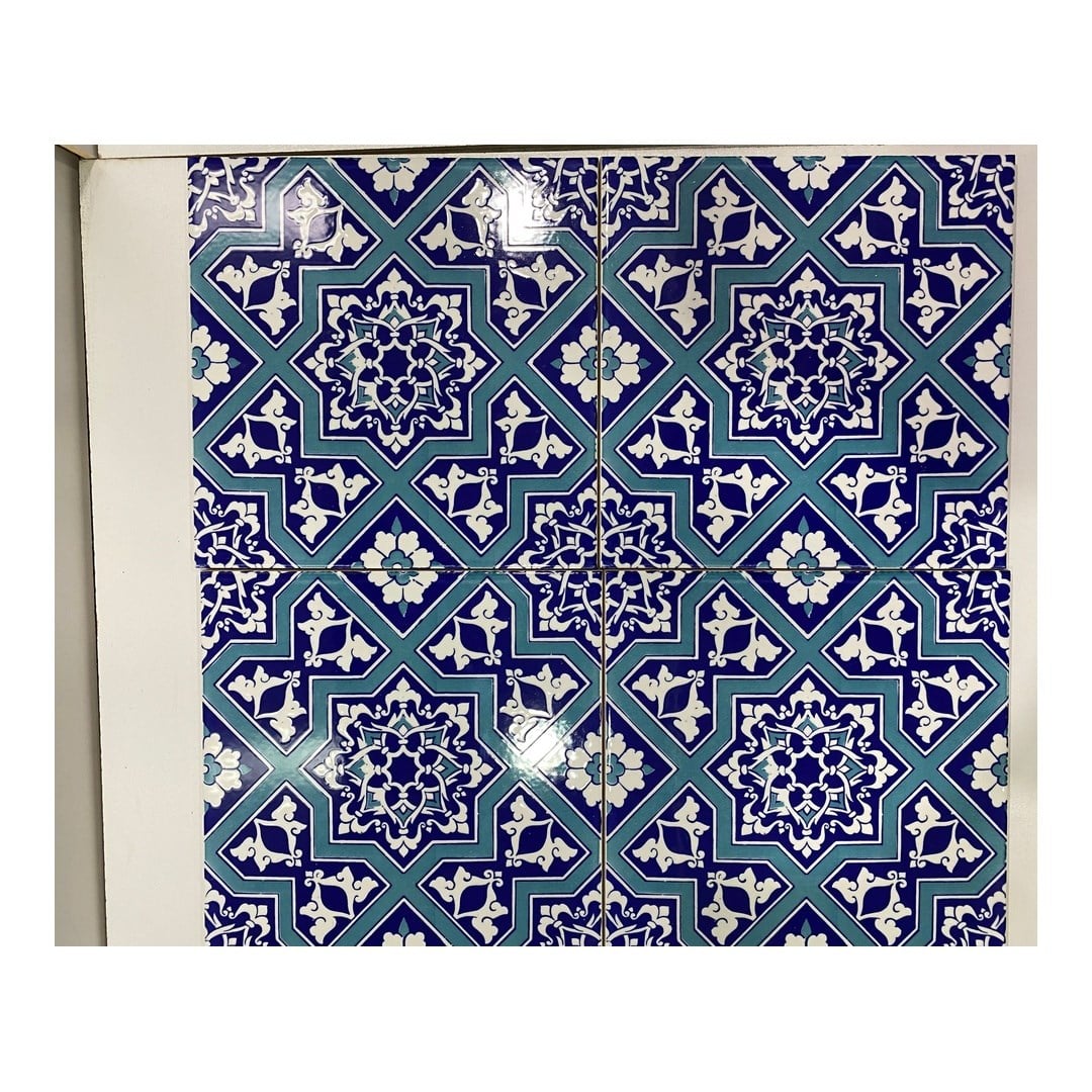 Armada Çini 20x20 Cm Ac 12 Selçuk Yıldız Geçme Desenli Çini Karo