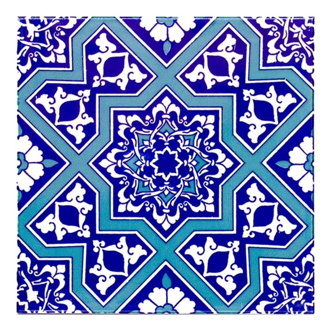 Armada Çini 20x20 Cm Ac 12 Selçuk Yıldız Geçme Desenli Çini Karo