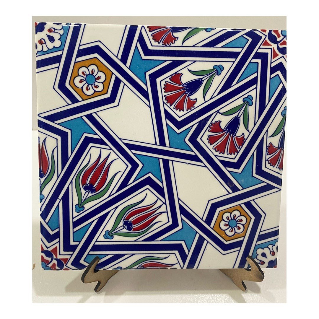 Armada Çini 20x20 Cm Ac 17 Geometrik Desenli Çini Seramik Karo
