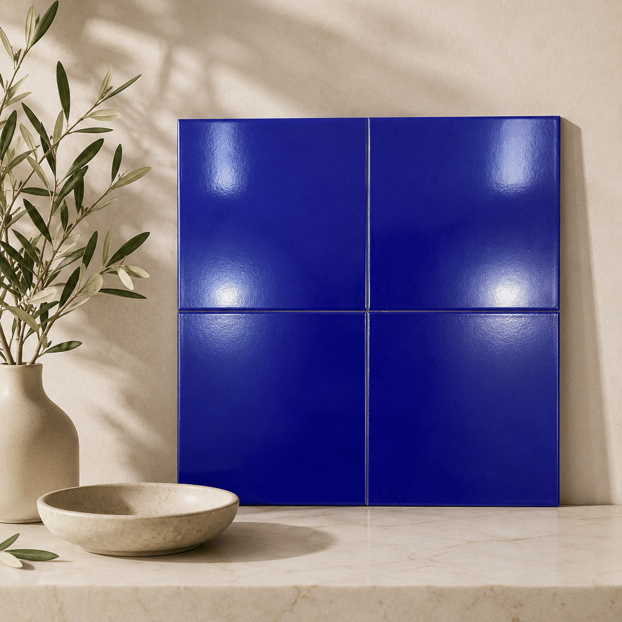 Armada Çini 20x20 Cm Ac 25 Kobalt Mavi Renk Çini Seramik Karo