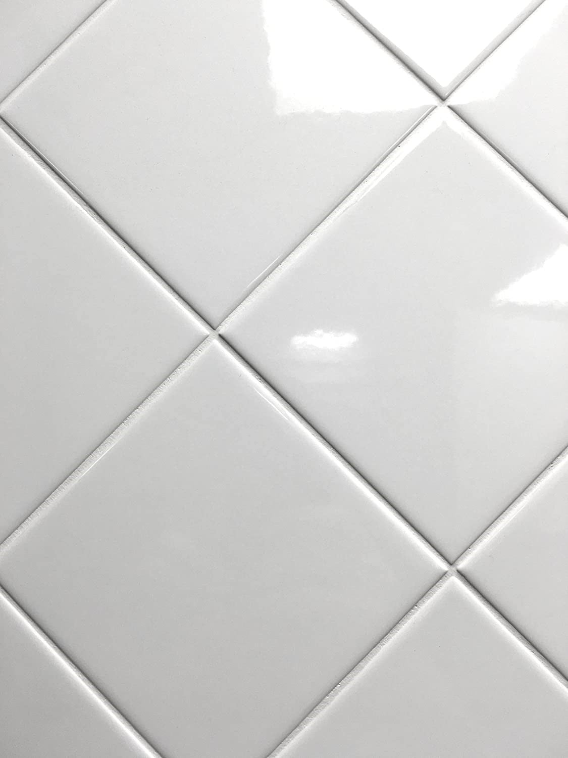 Armada Çini 20x20 Cm Ac 26 Beyaz Desen Kütahya Çini Seramik Karo