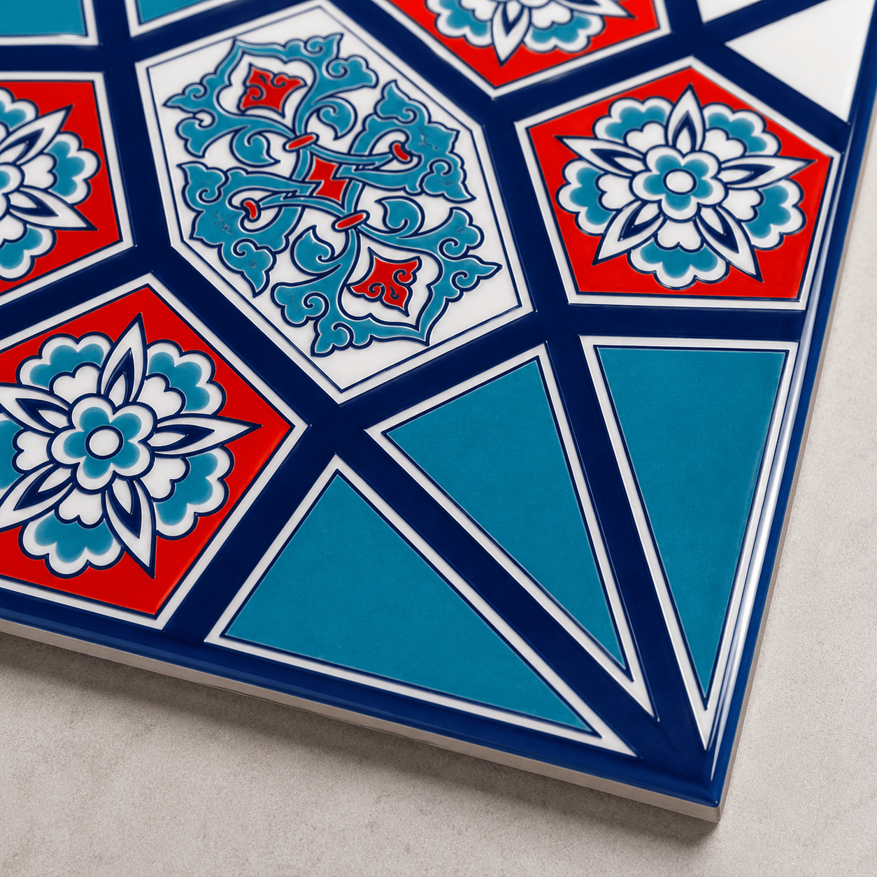 Armada Çini 20x20 Cm AC 3  Geometrik Desen Çini Karo