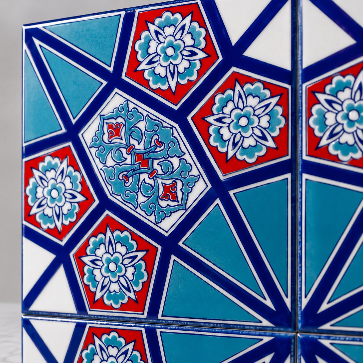 Armada Çini 20x20 Cm AC 3  Geometrik Desen Çini Karo