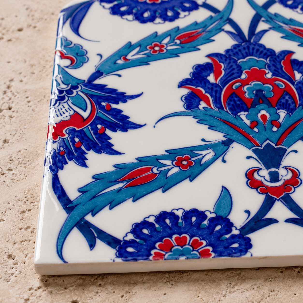 Armada çini 20x20 Cm Ac 30 İznik Desenli Kütahya Çini Karo Seramik