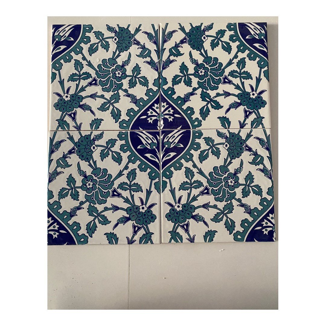 Armada Çini 20x20 Cm Ac 42 İznik Desen Kütahya Çini Karo