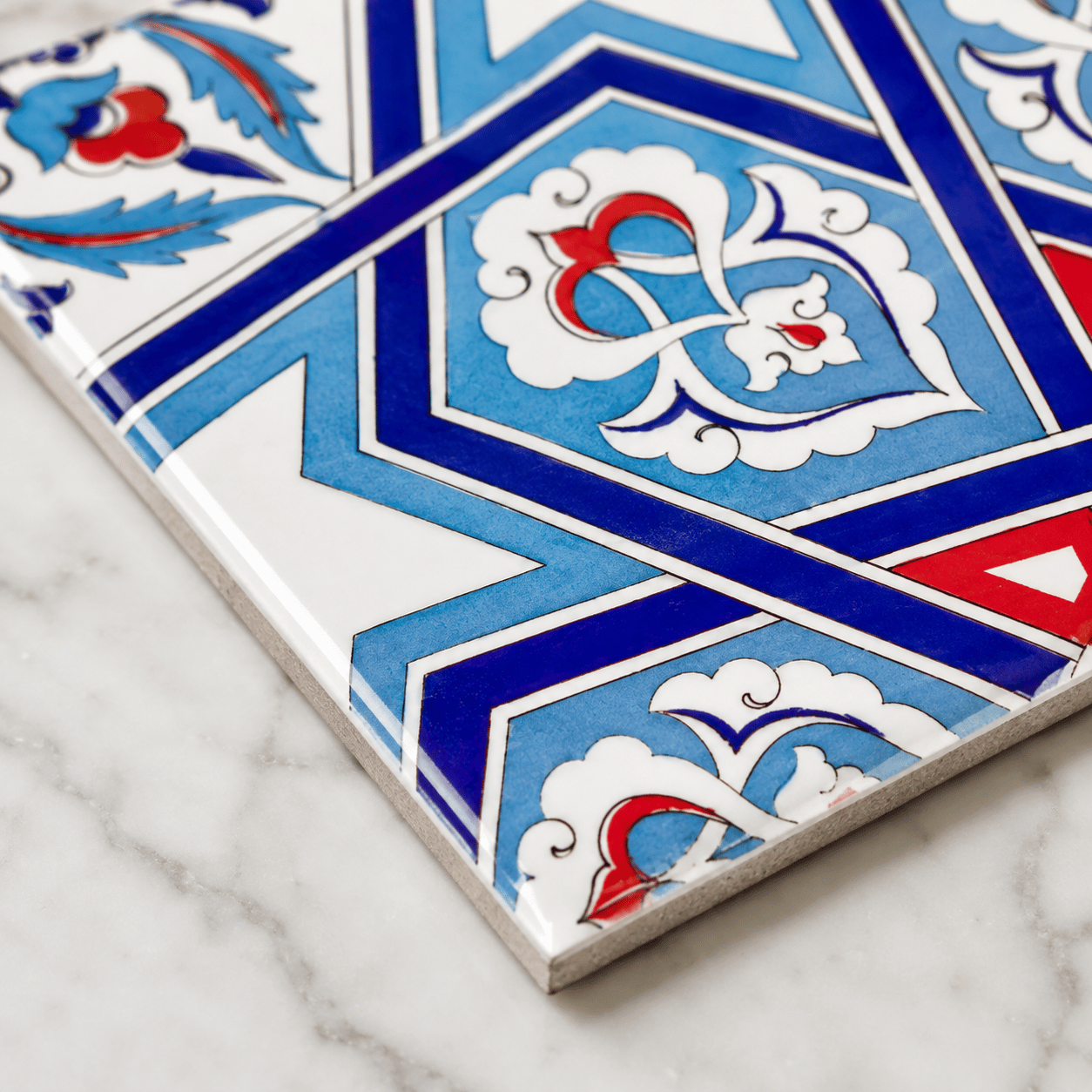 Armada Çini 20x20 Cm Ac 72 Selçuk Yıldızı Geometrik Çini Karo