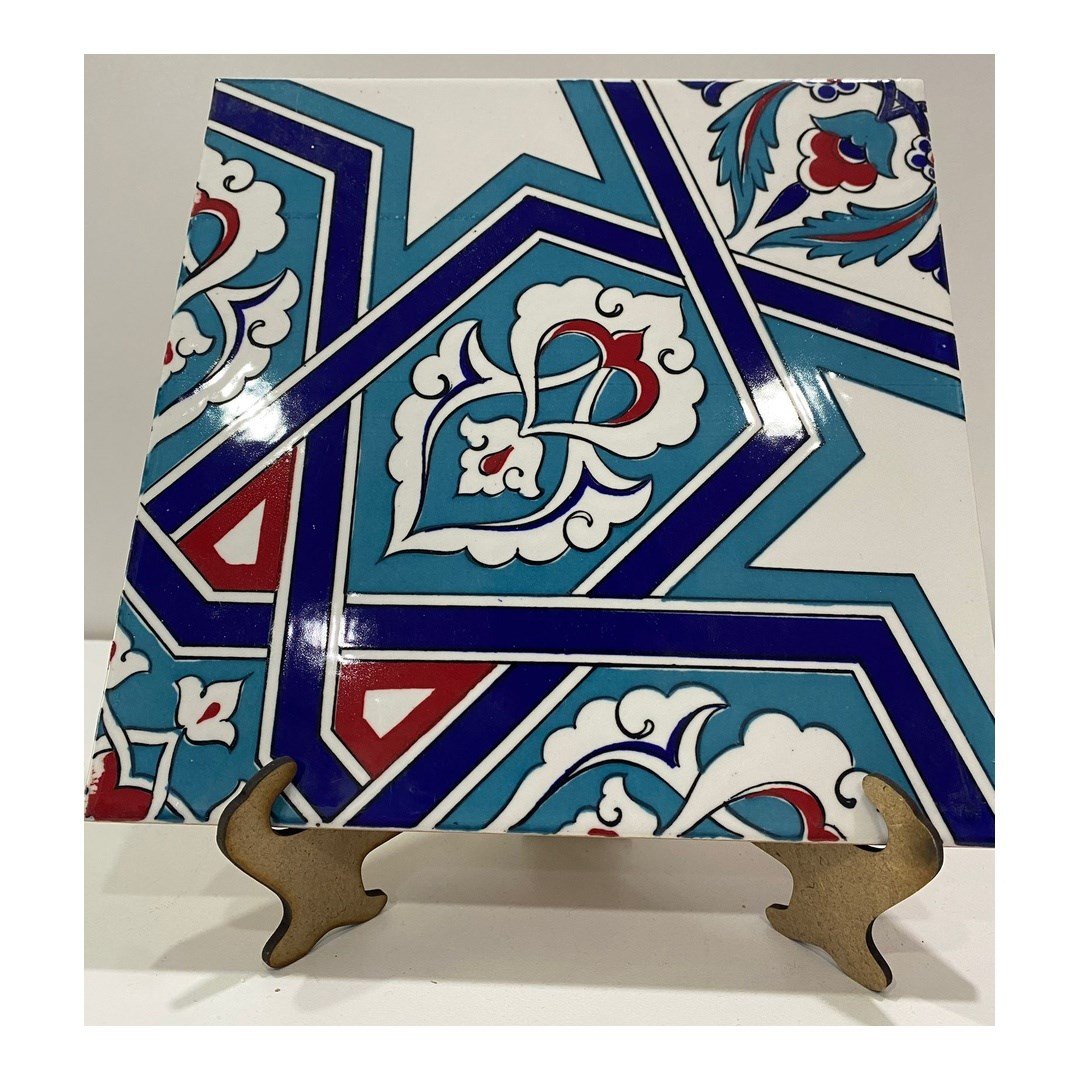 Armada Çini 20x20 Cm Ac 72 Selçuk Yıldızı Geometrik Çini Karo