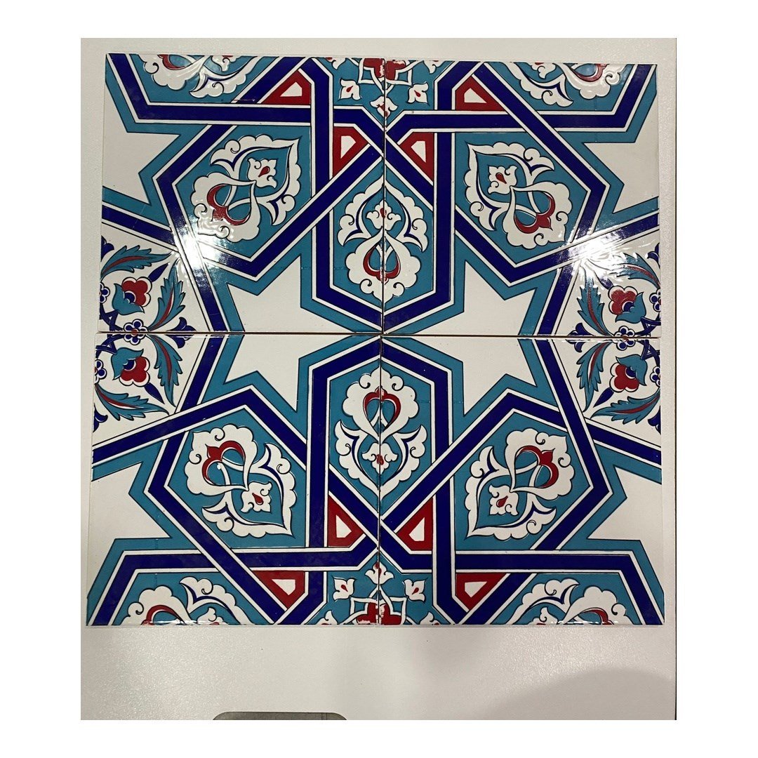 Armada Çini 20x20 Cm Ac 72 Selçuk Yıldızı Geometrik Çini Karo