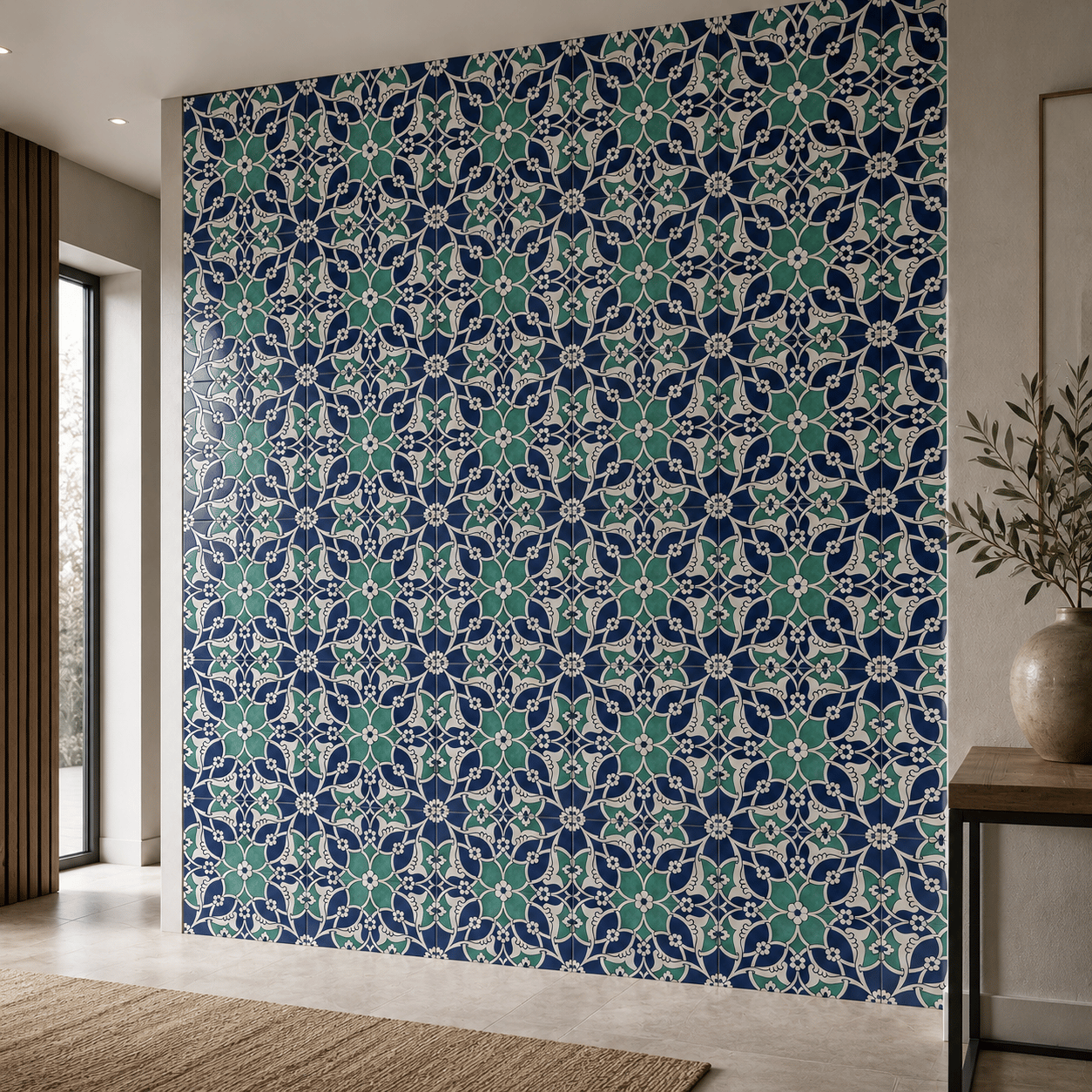 Armada Çini 20x20 Cm Ac 80 Selçuklu İznik Desen Kütahya Çini Karo