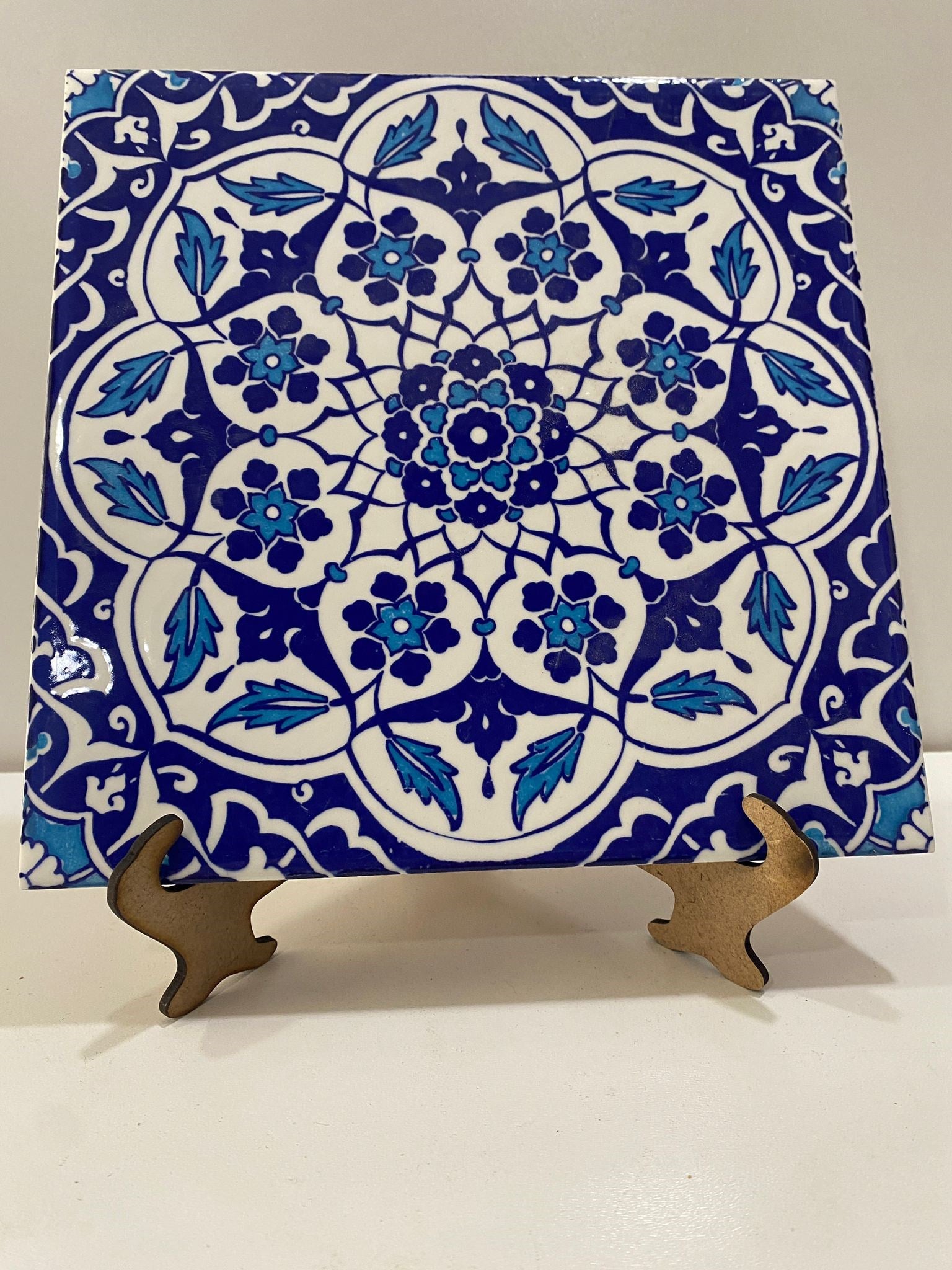 Armada Çini 20x20 Cm Ac 92 Osmanlı Mavi Beyaz Kütahya Çini Karo