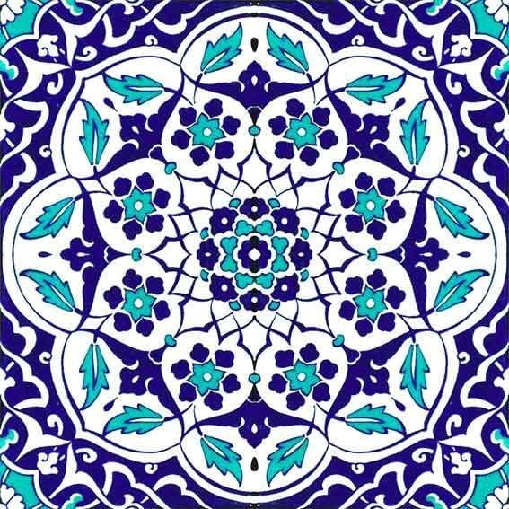 Armada Çini 20x20 Cm Ac 92 Osmanlı Mavi Beyaz Kütahya Çini Karo
