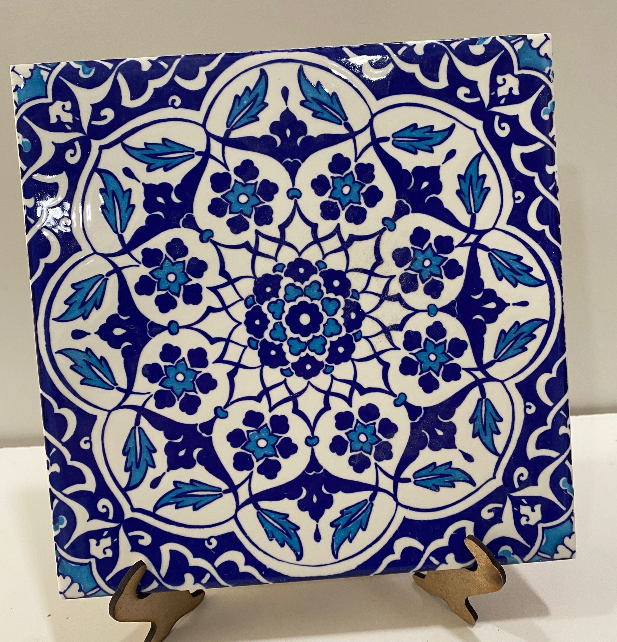 Armada Çini 20x20 Cm Ac 92 Osmanlı Mavi Beyaz Kütahya Çini Karo