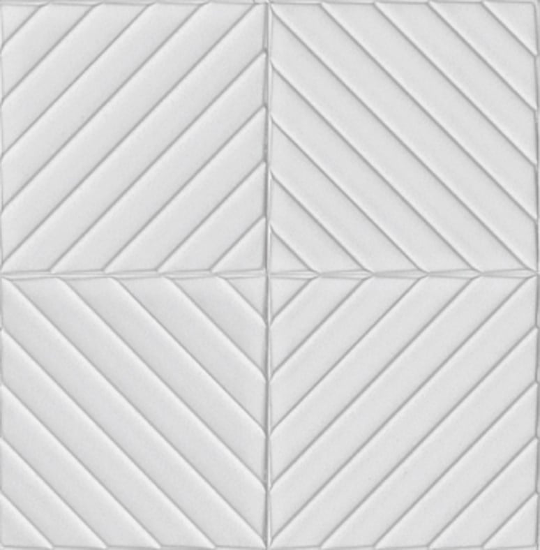 Armada Çini 20x20 Cm Linea Beyaz Modern Desenli Çini Seramik Karo