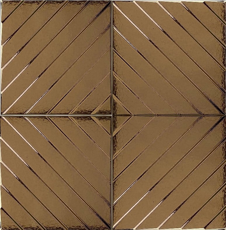 Armada Çini 20x20 Cm Linea Bronz Modern Desenli Çini Seramik Karo