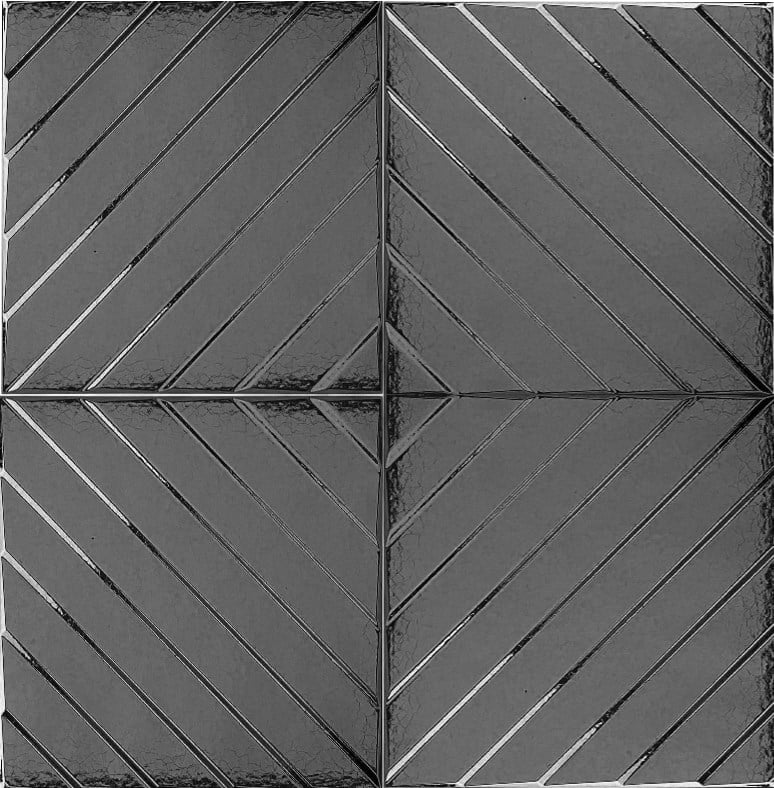 Armada Çini 20x20 Cm Linea Metalik Modern Desenli Çini Seramik Karo