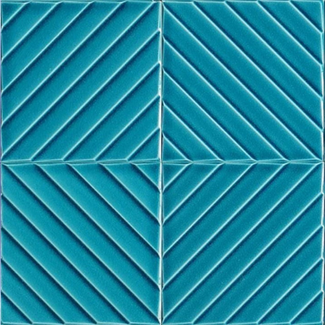 Armada Çini 20x20 Cm Linea Turkuaz Modern Desenli Çini Seramik Karo