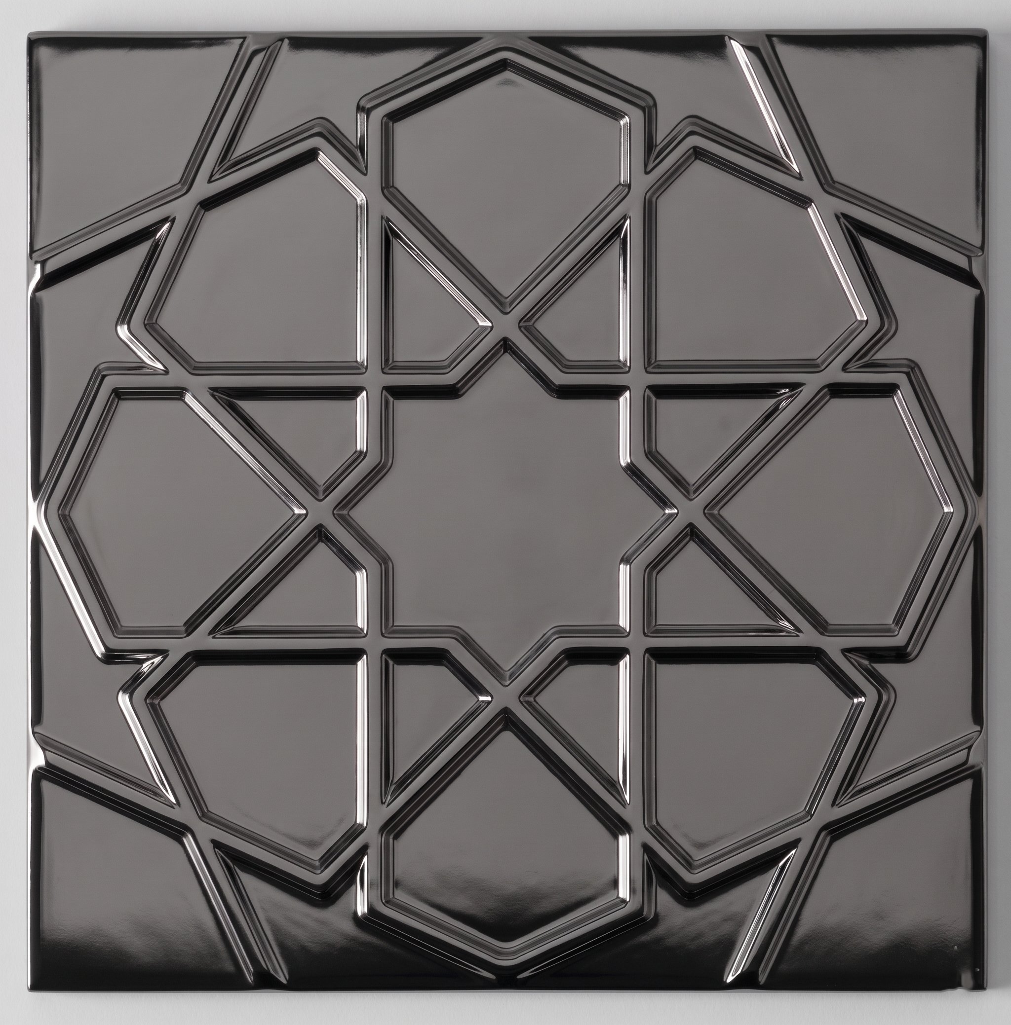 Armada Çini 20x20 Cm Rölyefli Bronz Selçuklu Yıldızı Deseni Çini Karo
