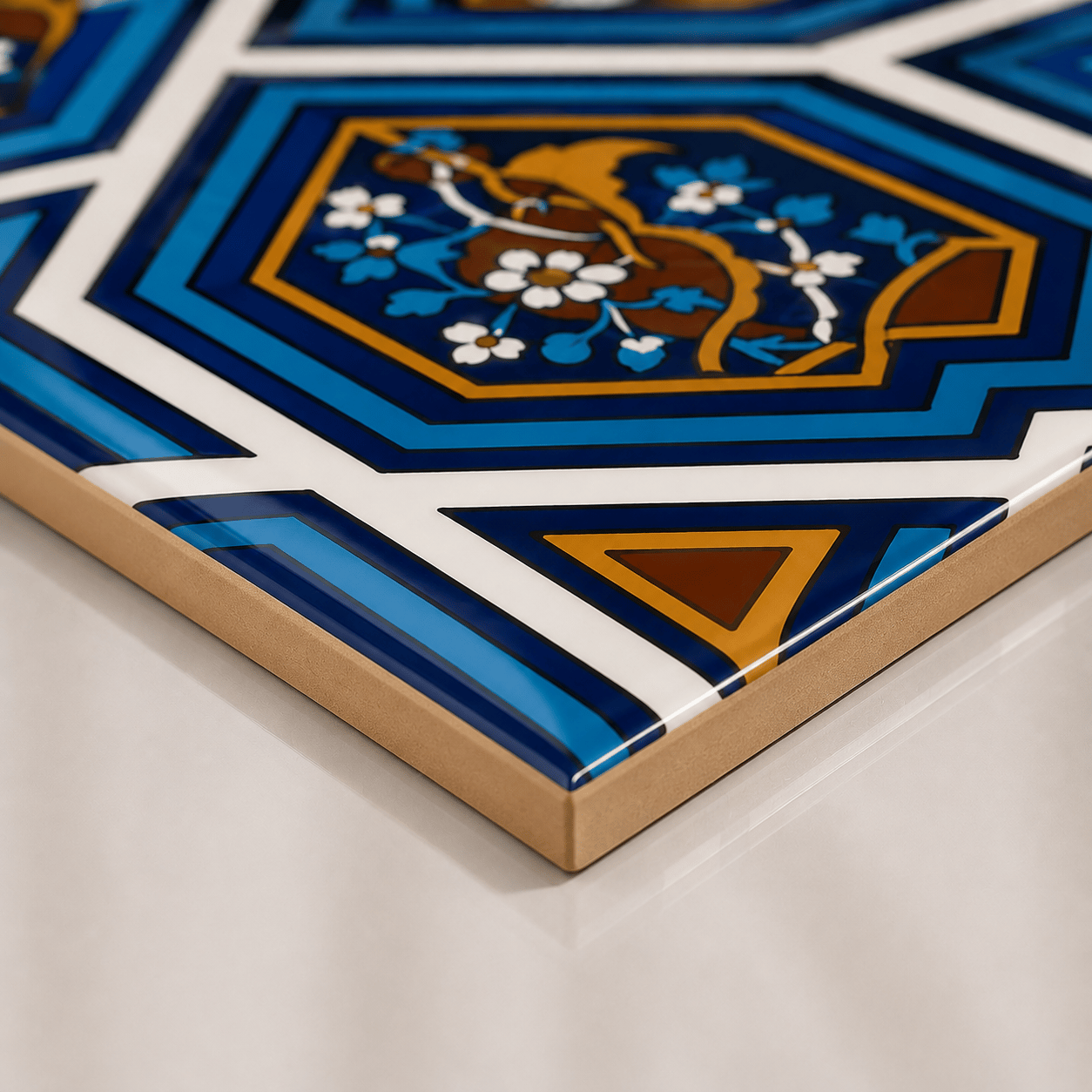 Armada Çini 20x20 Cm SP 48 Kütahya Çinisi Selçuklu Desenli Çini Karo