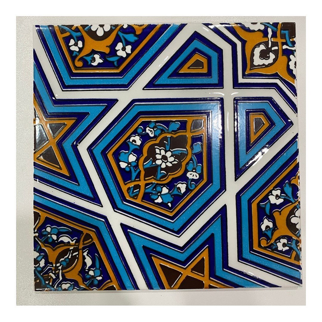 Armada Çini 20x20 Cm SP 48 Kütahya Çinisi Selçuklu Desenli Çini Karo