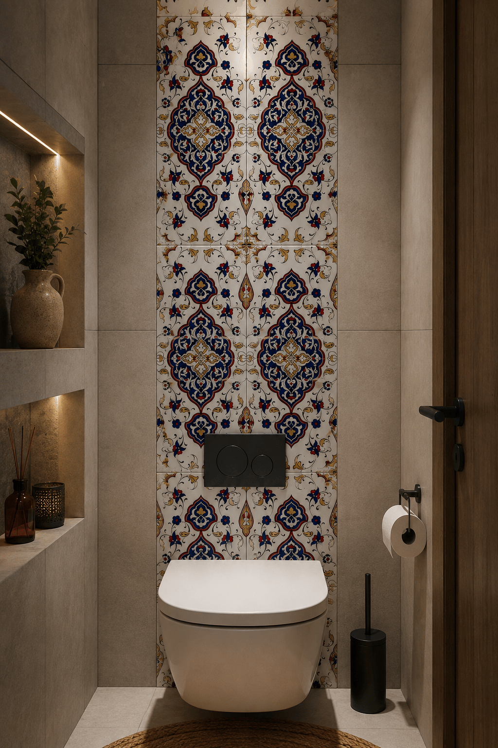 Armada Çini 20x20 Cm SP 79 Kütahya Çinisi Osmanlı Desenli Çini Karo