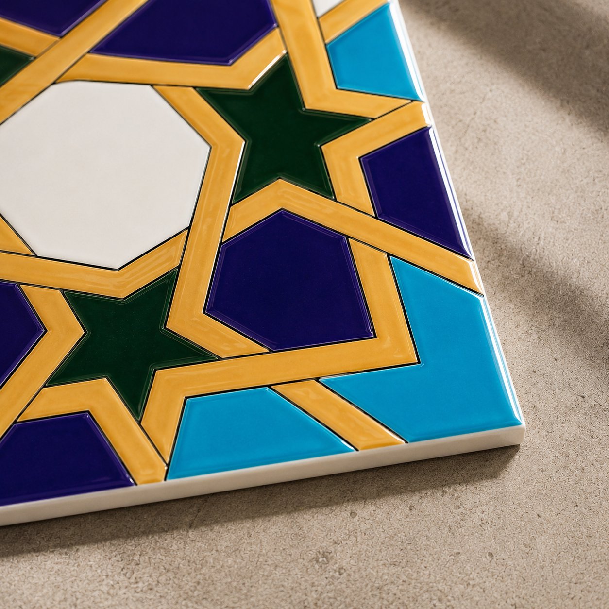 Armada çini 20x20 cm SP 99 Geometrik Tunus desenli Kütahya çinisi