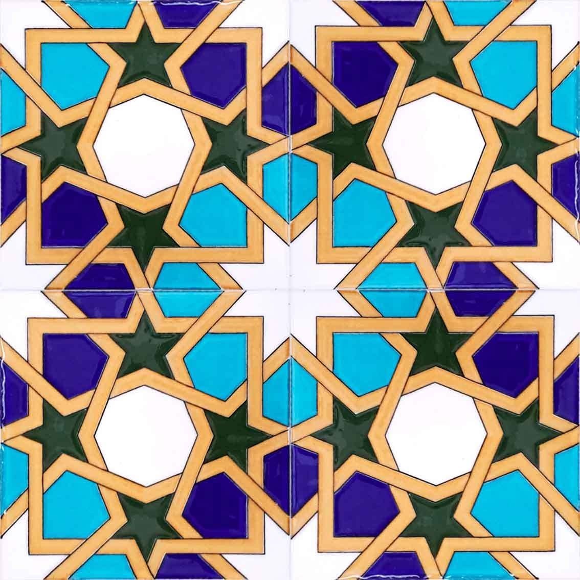 Armada çini 20x20 cm SP 99 Geometrik Tunus desenli Kütahya çinisi