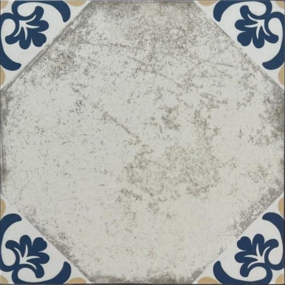 Armada Çini 20x20 Cm YC 11 Siyah Beyaz Yıldız Yer Çinisi