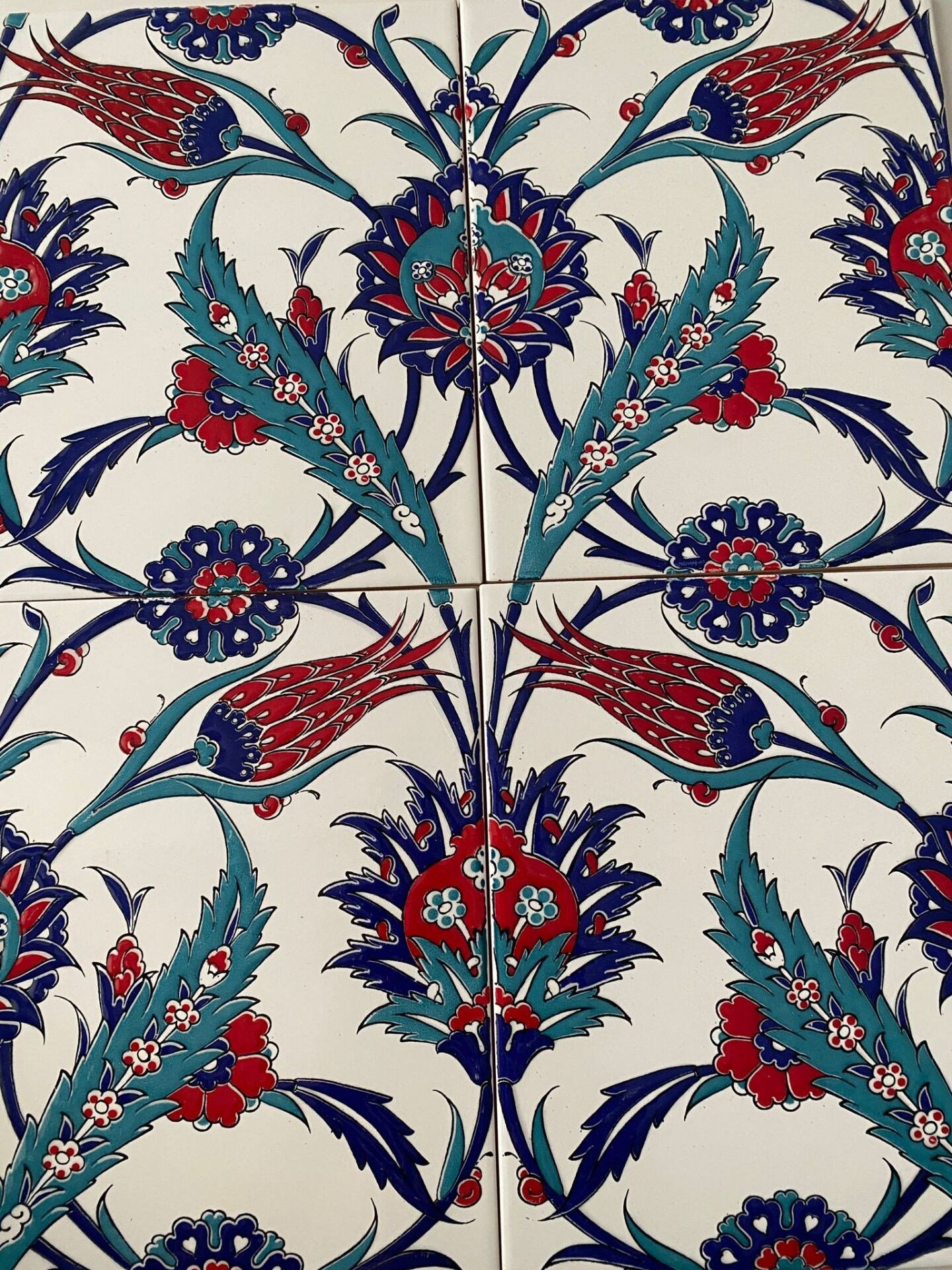 Armada Çini 20x25 Cm Ac 313 Lale Desenli Kütahya Çini Seramik Karo