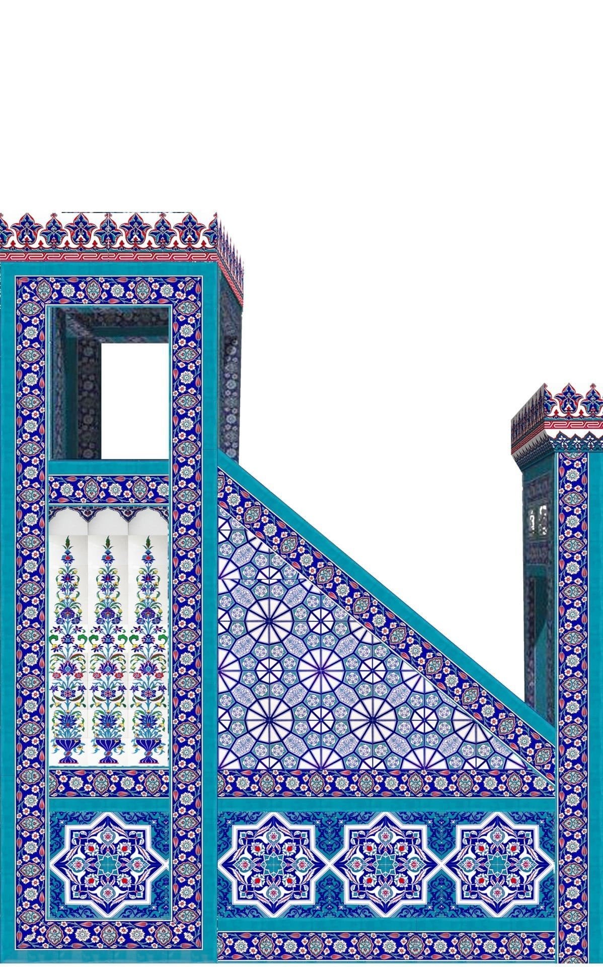 Armada çini 240x300 KS 24 Cami Mimberi