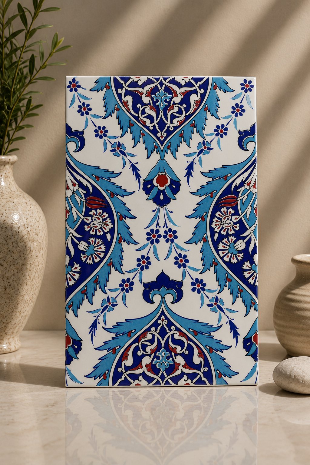 Armada Çini 25x40 Cm SP 417 Mavi Göbekli Kütahya İznik Çini Karo