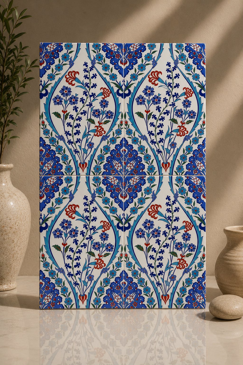 Armada Çini 25x40 Cm SP 418 Göbekli Kütahya İznik Çini Seramik Karo