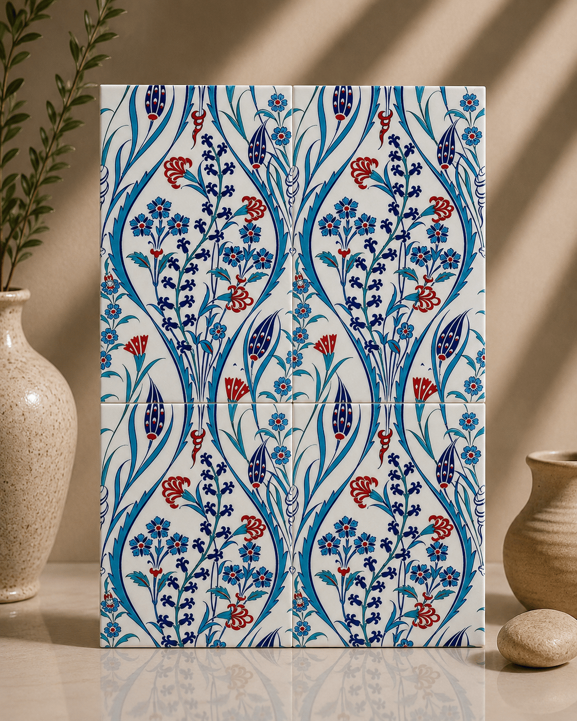 Armada Çini 25x40 Cm SP 419 Mavi Beyaz Kütahya İznik Çini Karo