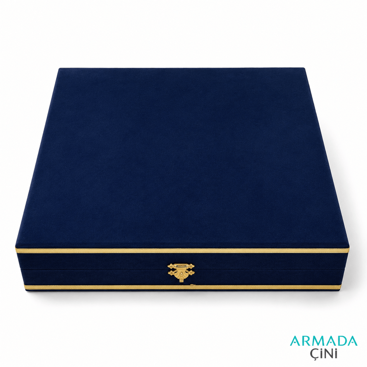 Armada Çini 40 cm Tabak kadife Kutusu Lacivert