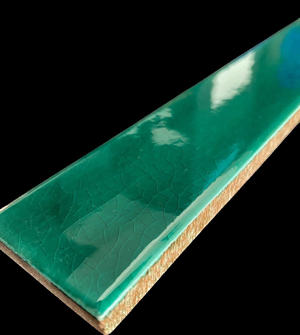 Armada Çini 5X40  FLAT Düz Yeşil Çini Seramik