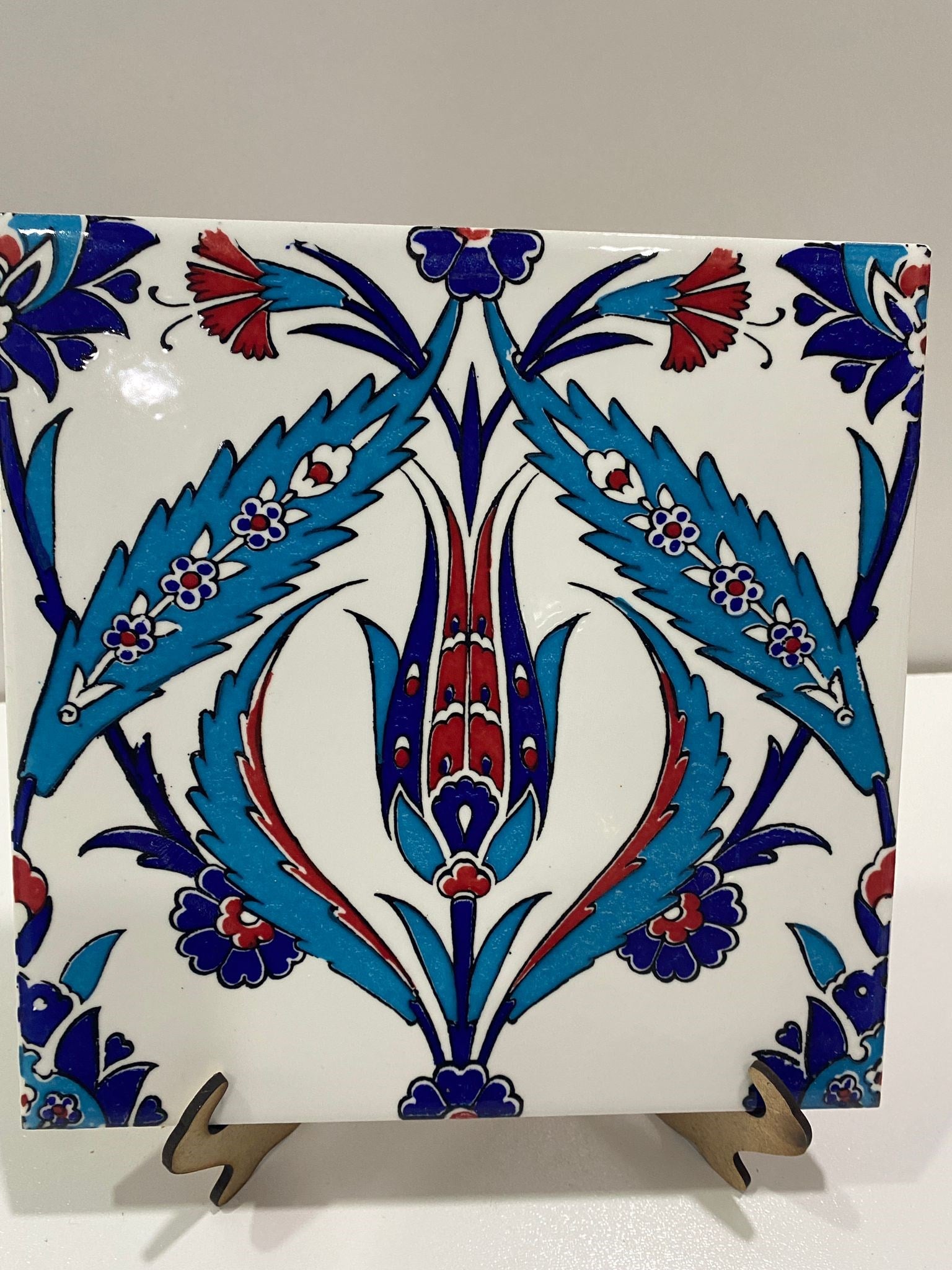 Armada Çini 60x100 Cm Ac 2 Kırmızı Lale Serigraf Türk Hamamı Pano