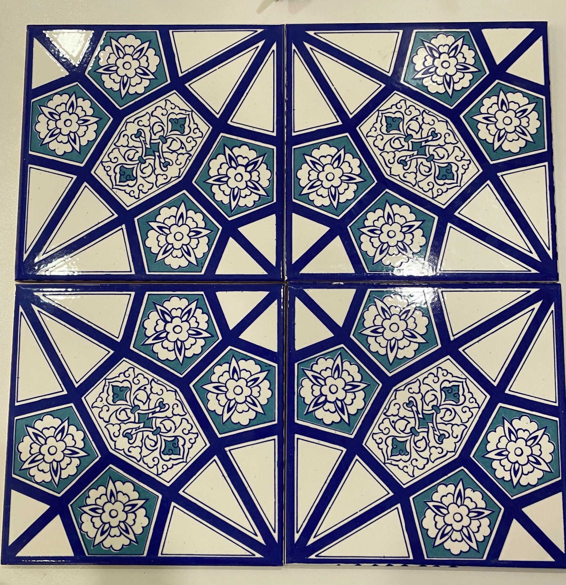 Armada Çini 60x100 Cm AC 3 A Geometrik Serigraf Türk Hamamı Pano