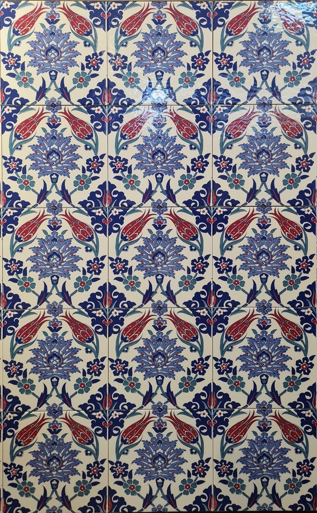 Armada Çini 60x100 Cm Ac 4 İznik Lale Serigraf Türk Hamamı Pano