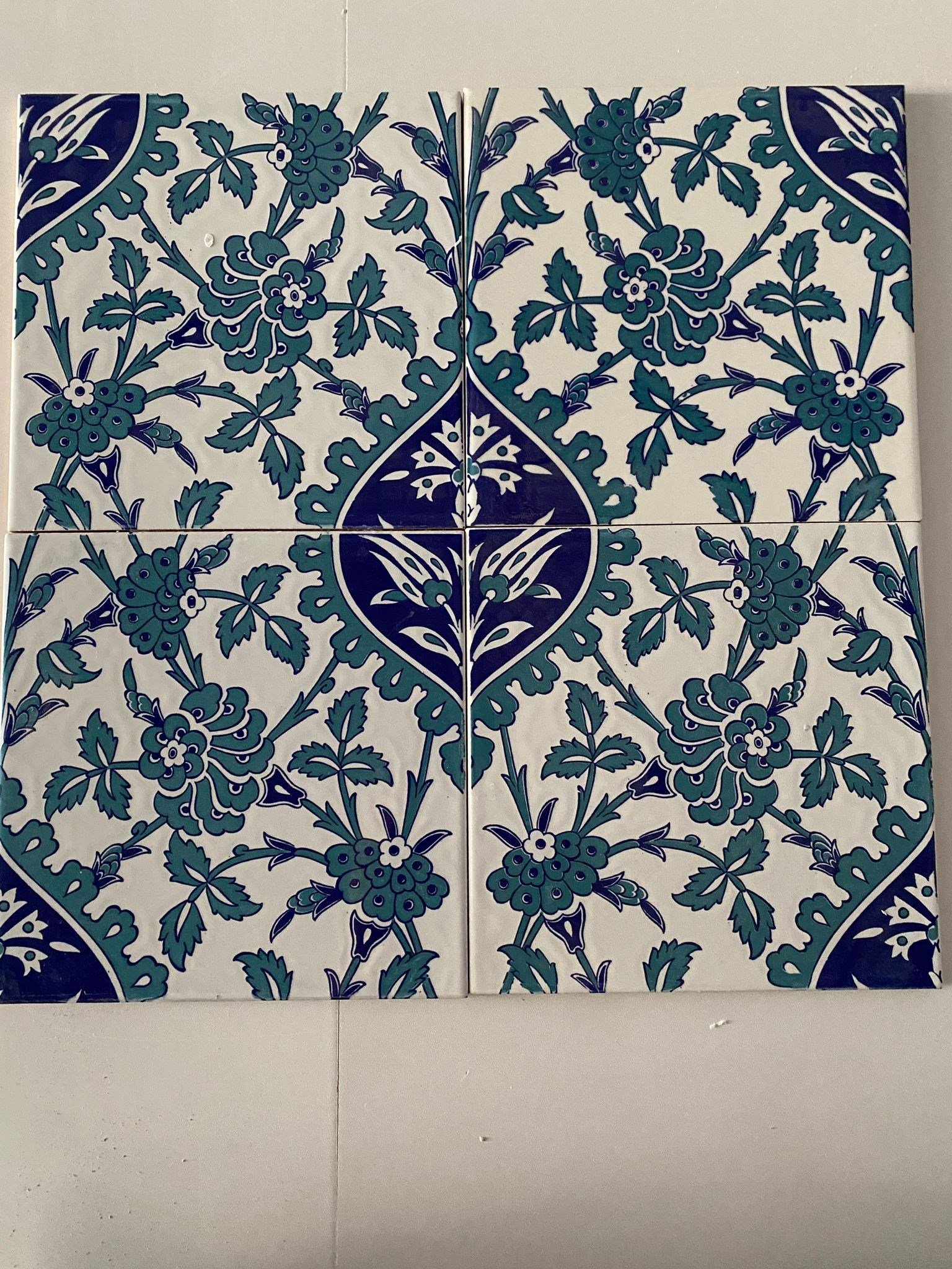 Armada Çini 60x100 Cm Ac 42 Mavi Serigraf Türk Hamamı Pano
