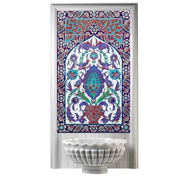Armada Çini 60x100 Cm ED 626 Göbekli El dekoru Çini Pano
