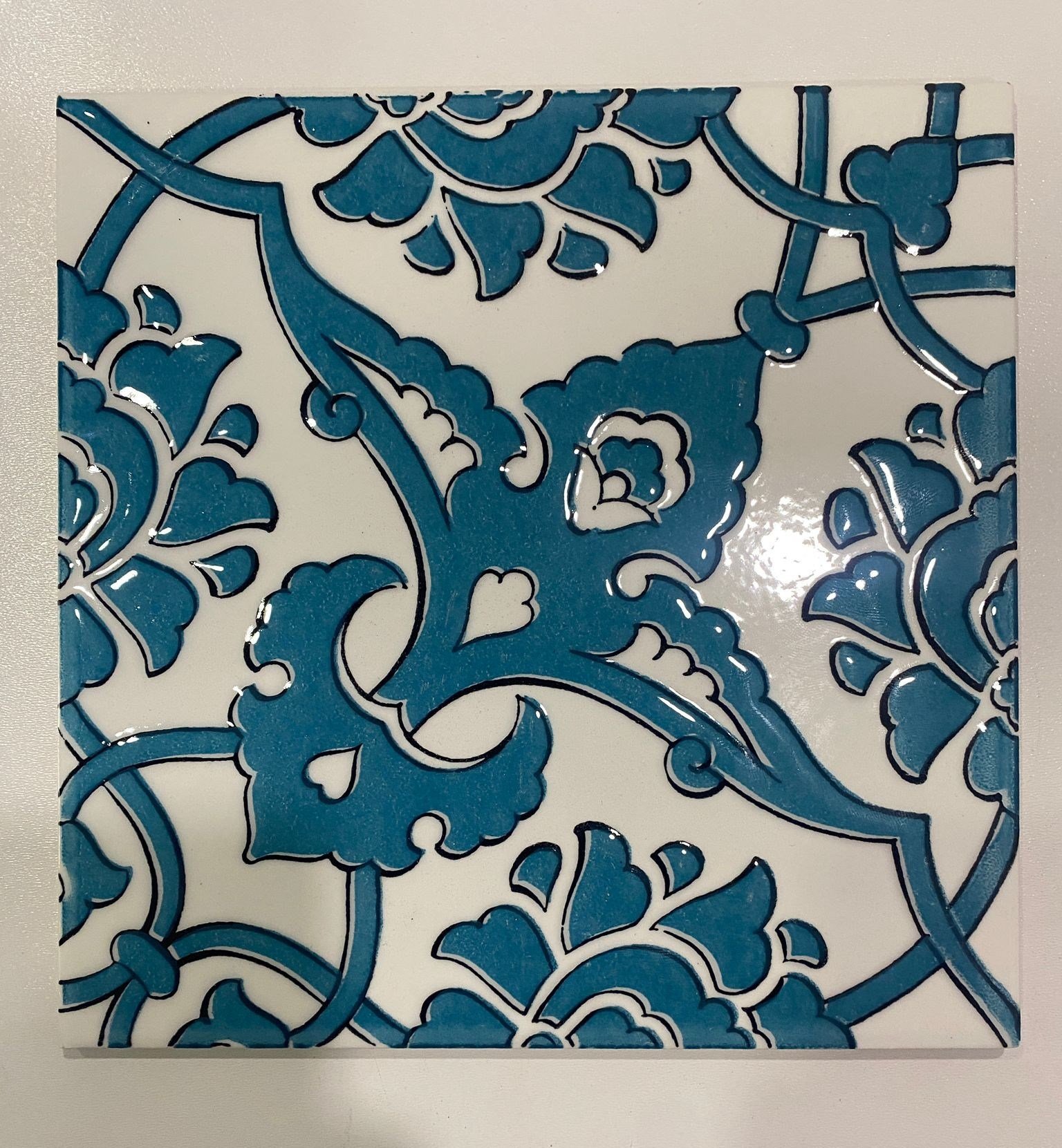 Armada Çini 60x100 Cm SP 83 Mavi Beyaz Serigraf Türk Hamamı Pano