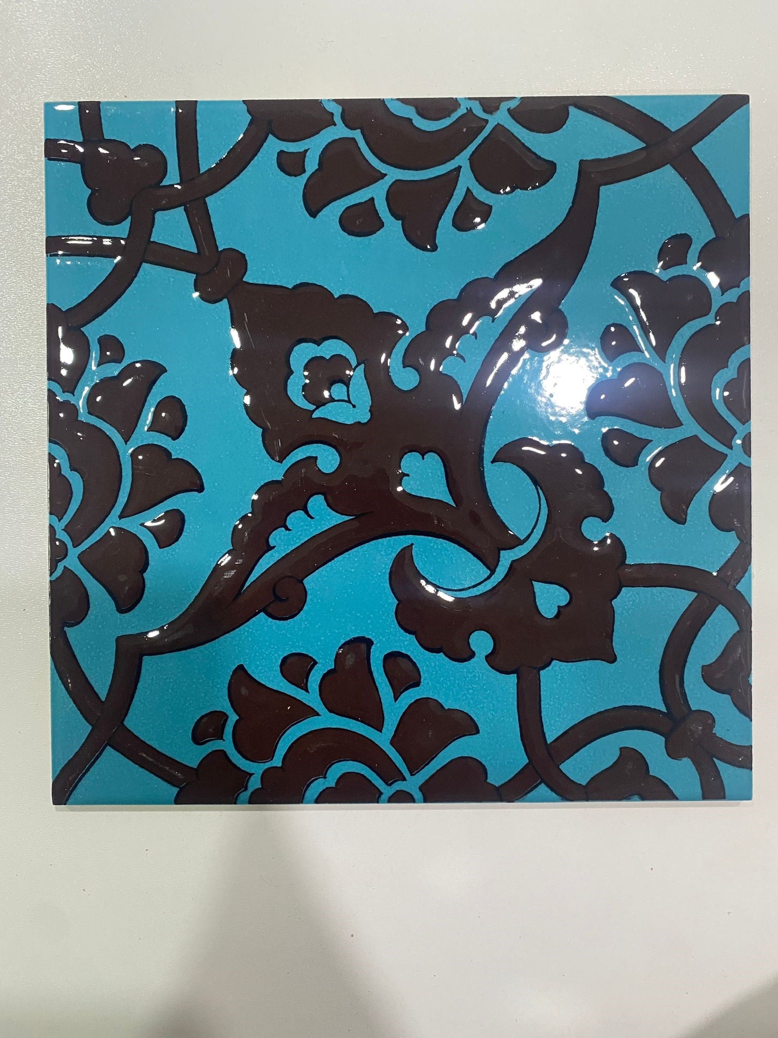 Armada Çini 60x100 Cm SP 83 Turkuaz Kahve Serigraf Türk Hamamı Pano