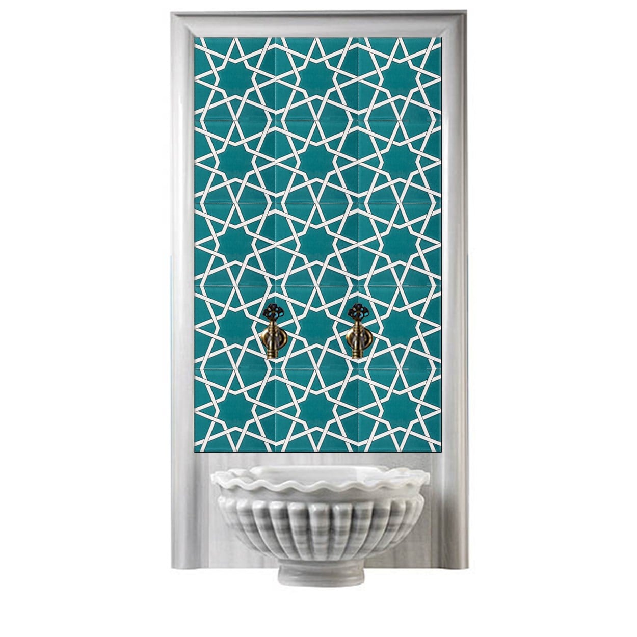 Armada Çini 60x100 Cm SP 94 Yıldız Serigraf Türk Hamamı Pano